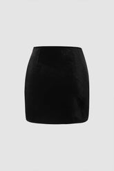 Floral Embroidered Mini Skirt